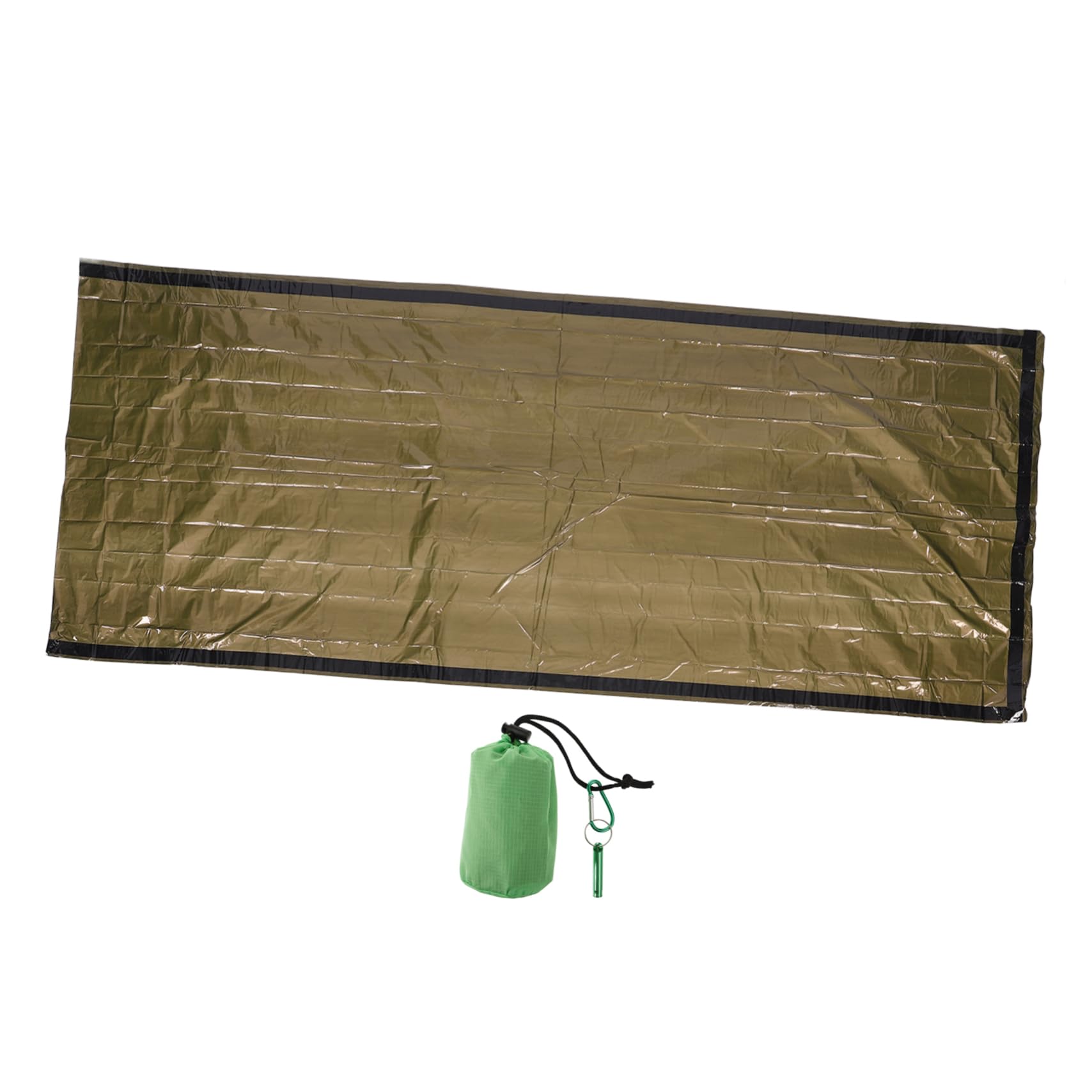 BRIGHTFUFU 1 Set Outdoor Sack Survival Sleeping Emergency Survival Blanket Space Blanket Stuff Sack Hiking Blankets Camping Gear Polyester