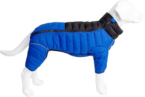 Abrigo para perro, chaqueta cálida para perro, 4 patas cubiertas, impermeable, resistente al viento, reflectante, chaleco cálido para perro, con