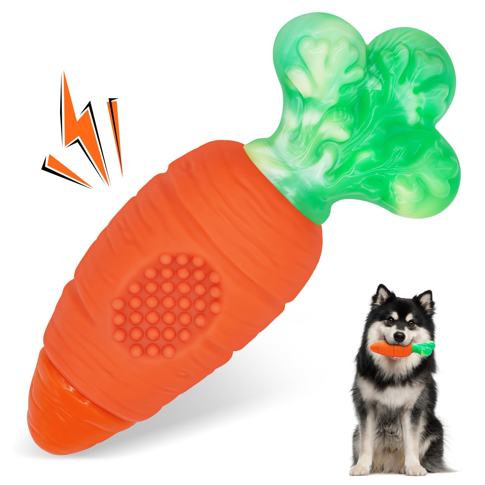 BoYoYo Tough Dog Toys for Aggressive Chewers with Squeaky Indestructible Dog Chew Toys for Medium and Large Breeds