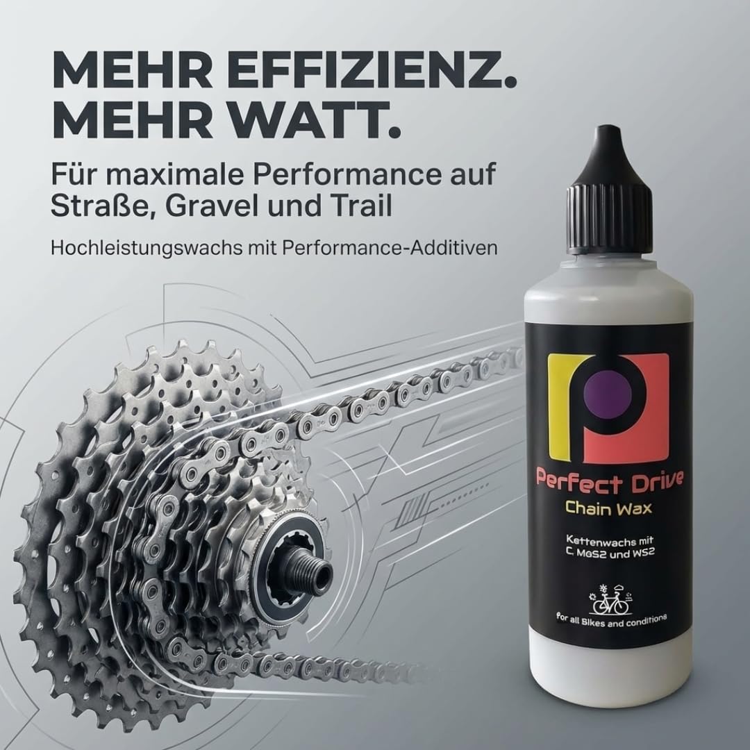 Premium Kettenwachs mit Graphit, MoS₂ & WS₂ – Für Rennrad, Gravel, MTB & E‑Bike
