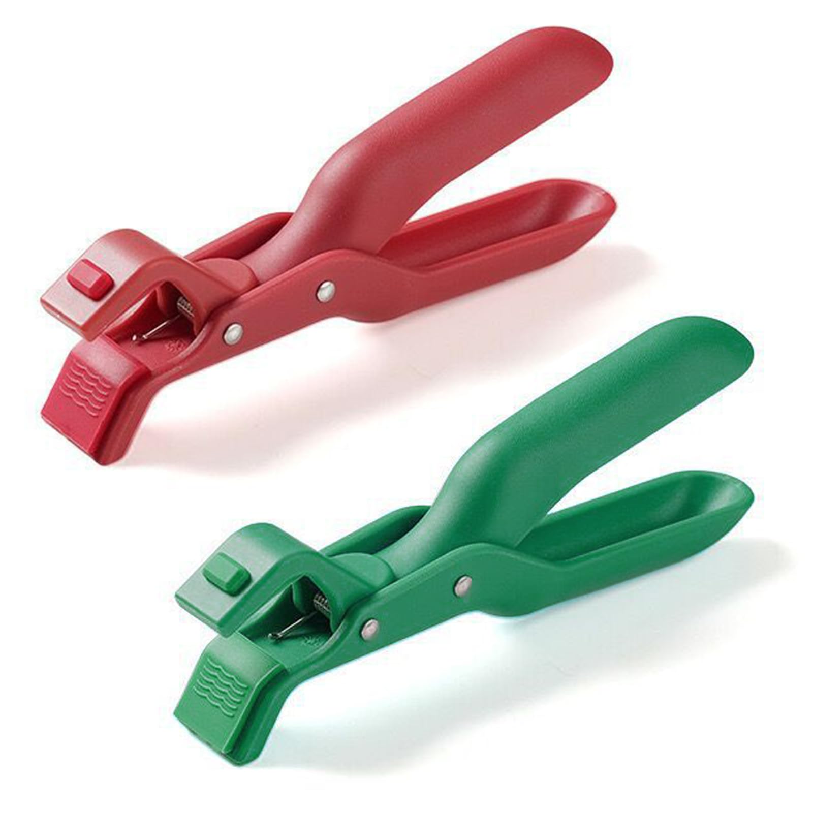 2Pcs Non-Slip Bowl Holder Clip Heat Resistant Anti Scald Clip Multifunctional Bowl Gripper Sturdy Silicone Hot Plate Gripper for Hot Bowl Dish Plate (Red+Green)
