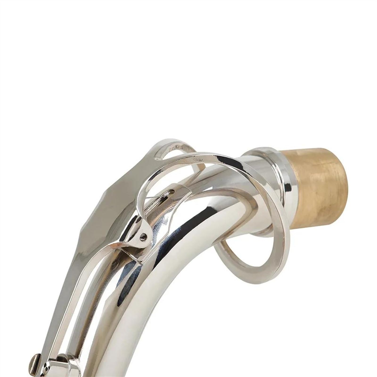 Saxofón Instrumentos Accesorio Saxofón Alto Cuello Curvo Latón Plateado Cuello Curvo Accesorios Para Instrumentos De Viento De Madera