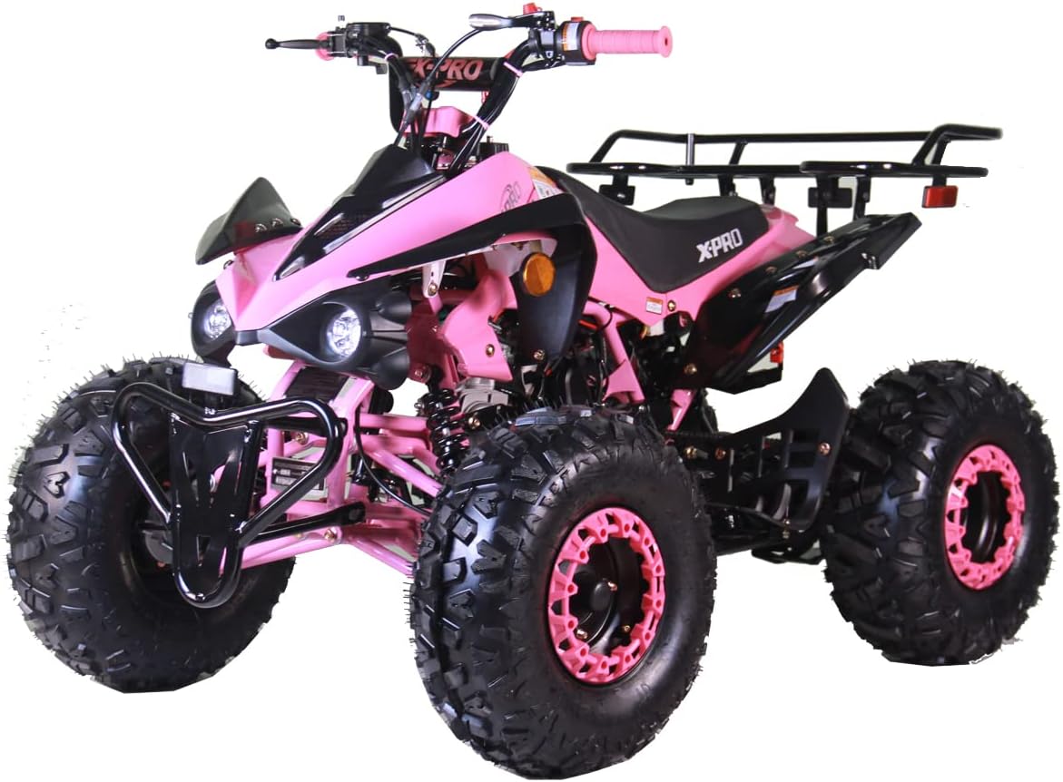 X-PRO Blast 125cc ATV with Automatic Transmission w/Reverse, Big 19"/18" Tires! (Pink/Pink)