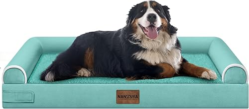 Miniatura 17 de Cama grande para perros ortopédica lavable: camas con almohada XL para perros grandes, sofá de espuma viscoelástica, impermeable, funda extraíble