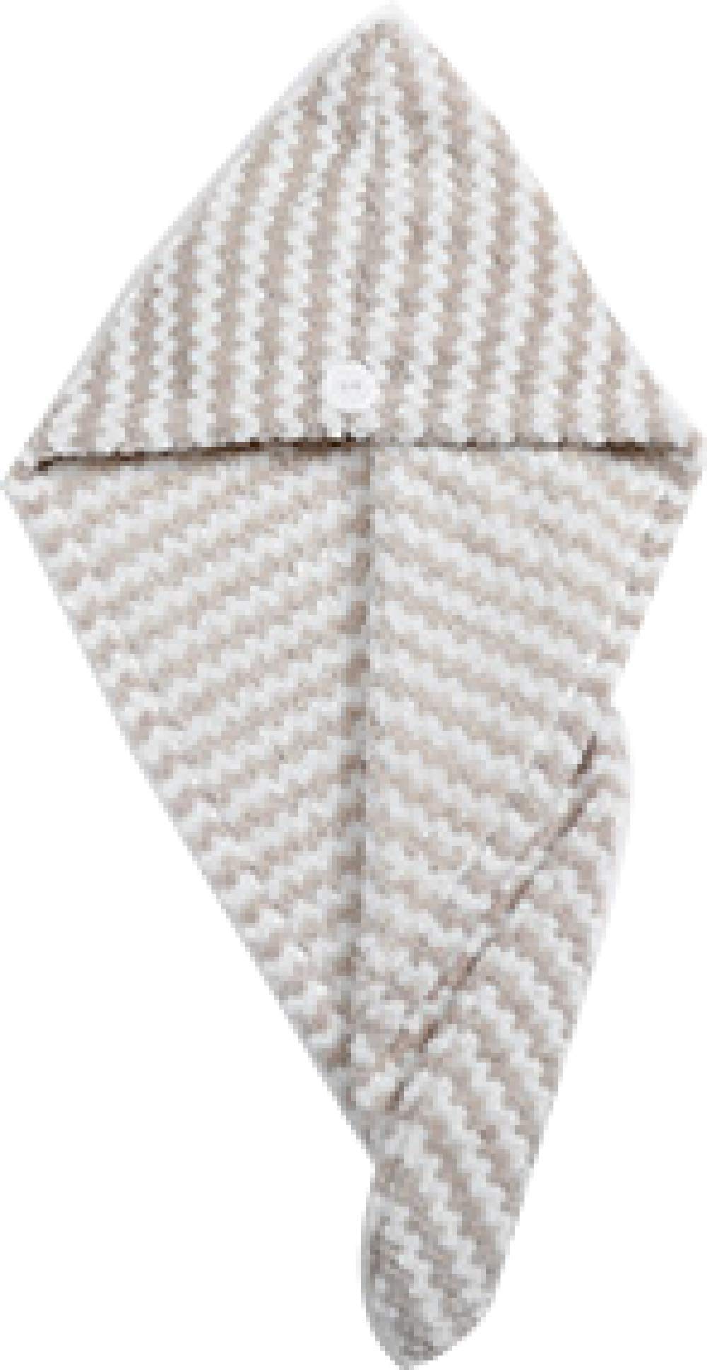Serviette sèche pour cheveux secs avec bonnet de bain imprimé marron café