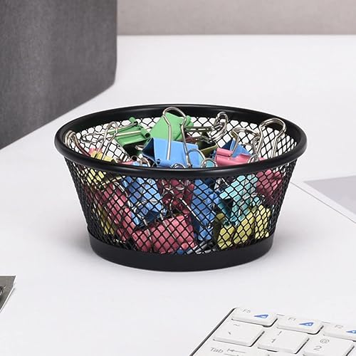 Miniatura 7 de Zerodeko Soporte de malla con clip de papel, dispensador de clips de papel para escritorio, organizador de clips de papel, organizador de clips de