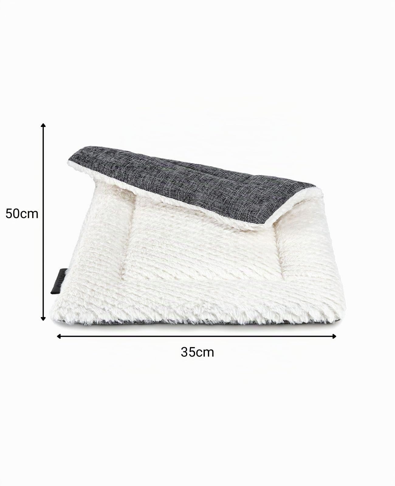 lionto Couverture réversible Chaude pour Chiens et Chats, Couverture matelassée Lavable avec Face résistante et Douce, 50x35 cm, Tapis hygiénique avec Protection Contre Le Froid, Gris