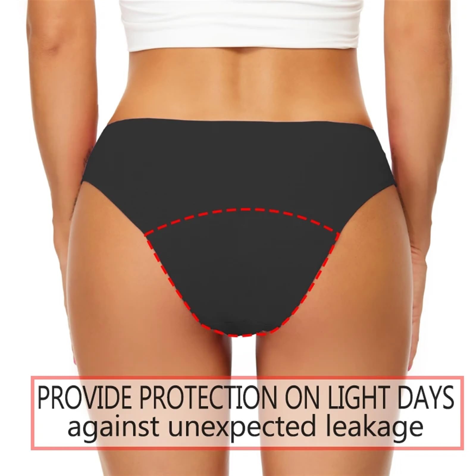 Bragas Braguitas Tangas 3 unids/Set Bragas menstruales sin Costuras Bragas absorbentes rápidas Bragas de Talla Grande 3XL(Orange 1pc,L)