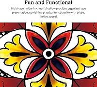 Vista 3 de Prepara Soporte múltiple para tacos, amarillo, capacidad para 3 tacos