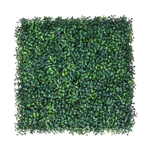 U-MAX 12PCS 20"x20" Artificial Boxwood Panels Topiary Hedge Plant,Privacy Screen Artificial Greenery Home Decor Artificial Plants