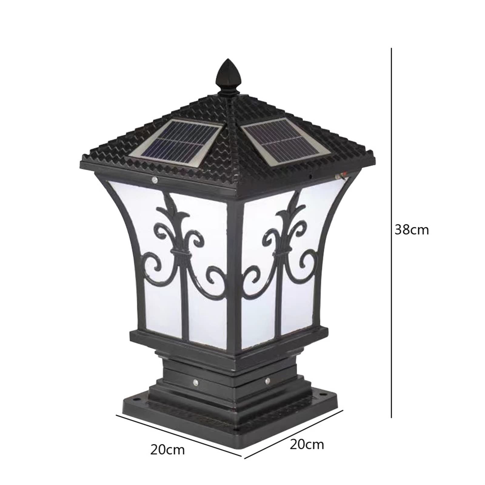 Solarne lampy ogrodowe na zewnątrz wodoodporna dekoracyjna lampa słupkowa do oświetlenia ogrodzenia nocnego