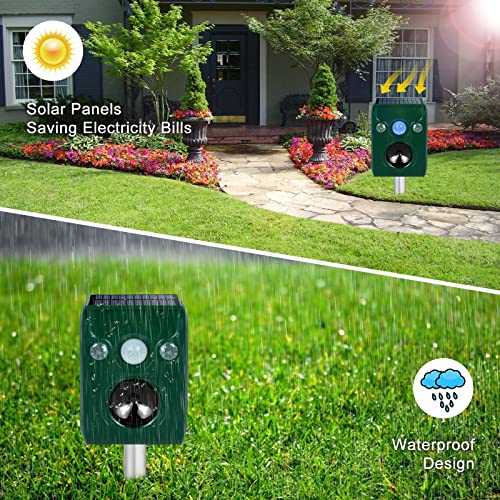 Pgfit 01 2 Pack Solar Animal Repellent, Ultrasonic Pest Repeller thumb #3