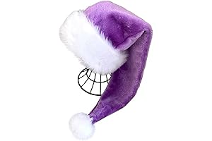 Elegant Purple Christmas Prolific Santa Hat
