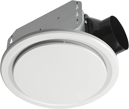 Homewerks 7140-50-G3 Bathroom Fan Ceiling Mount Exhaust Ventilation, Ultra Quiet 0.7 Sones, 50 CFM, White