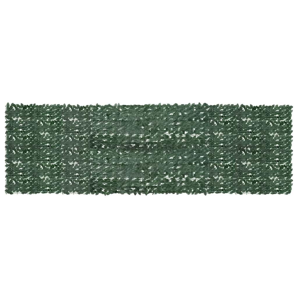 vidaXL Balkon Sichtschutz mit Dunkelgrünen Blättern Windschutz Balkonverkleidung Balkonbespannung Sichtschutzhecke Terrasse Zaun 500x150cm