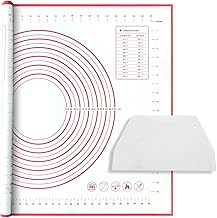 Super Large Silicone Kneading Mats Non Stick, 31.5x23.6 inch Silicone Pastry Baking Mat, with Measurement Food Grade Silicone Mat for Rolling Dough,Keep Your Counter Tops and Food Clean (60x80 cm)