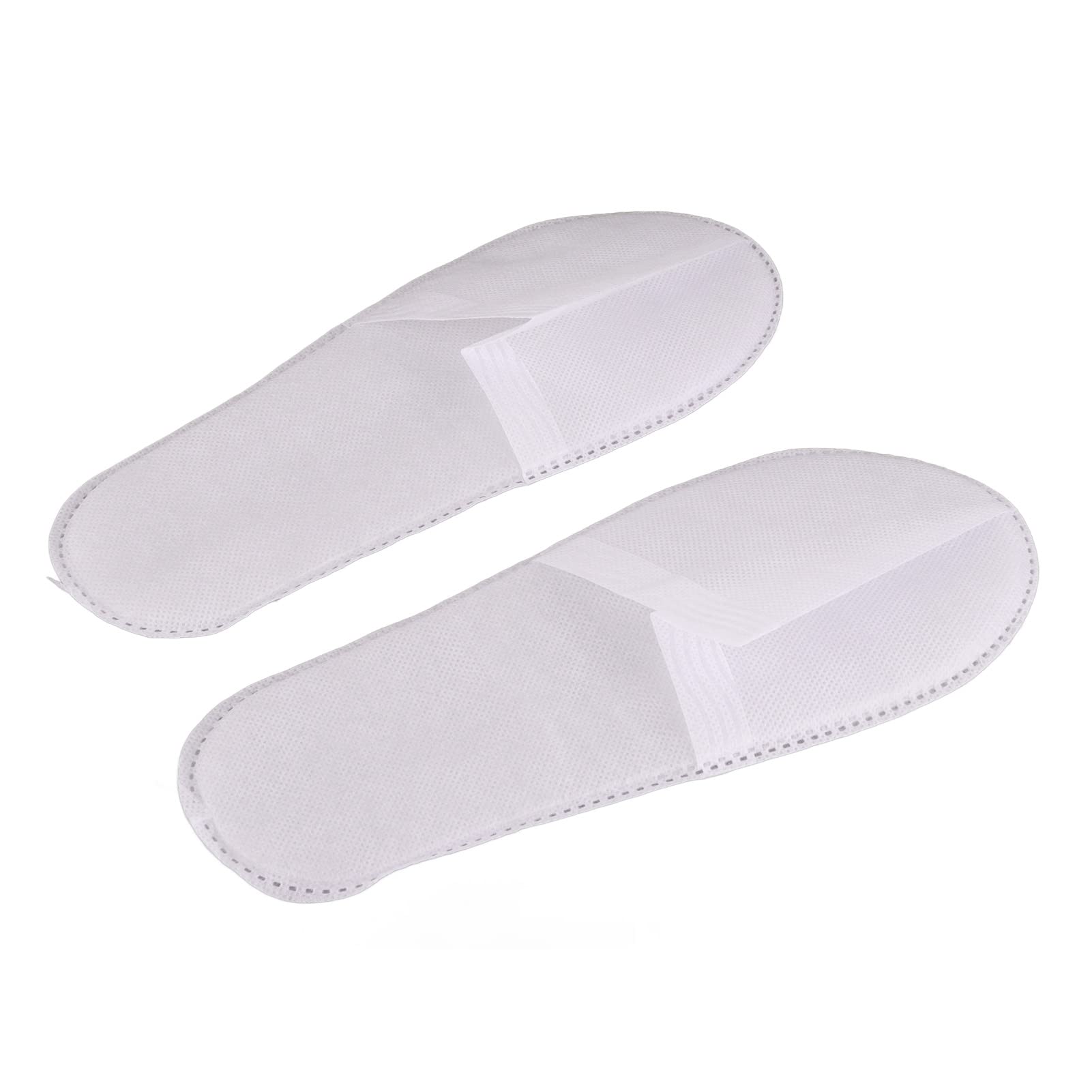 Pantofole monouso portatili antiscivolo da 50 paia con suola addensata per ospiti di feste in hotel spa domestiche bianche (Lavagna in tessuto non tessuto da 3 mm)