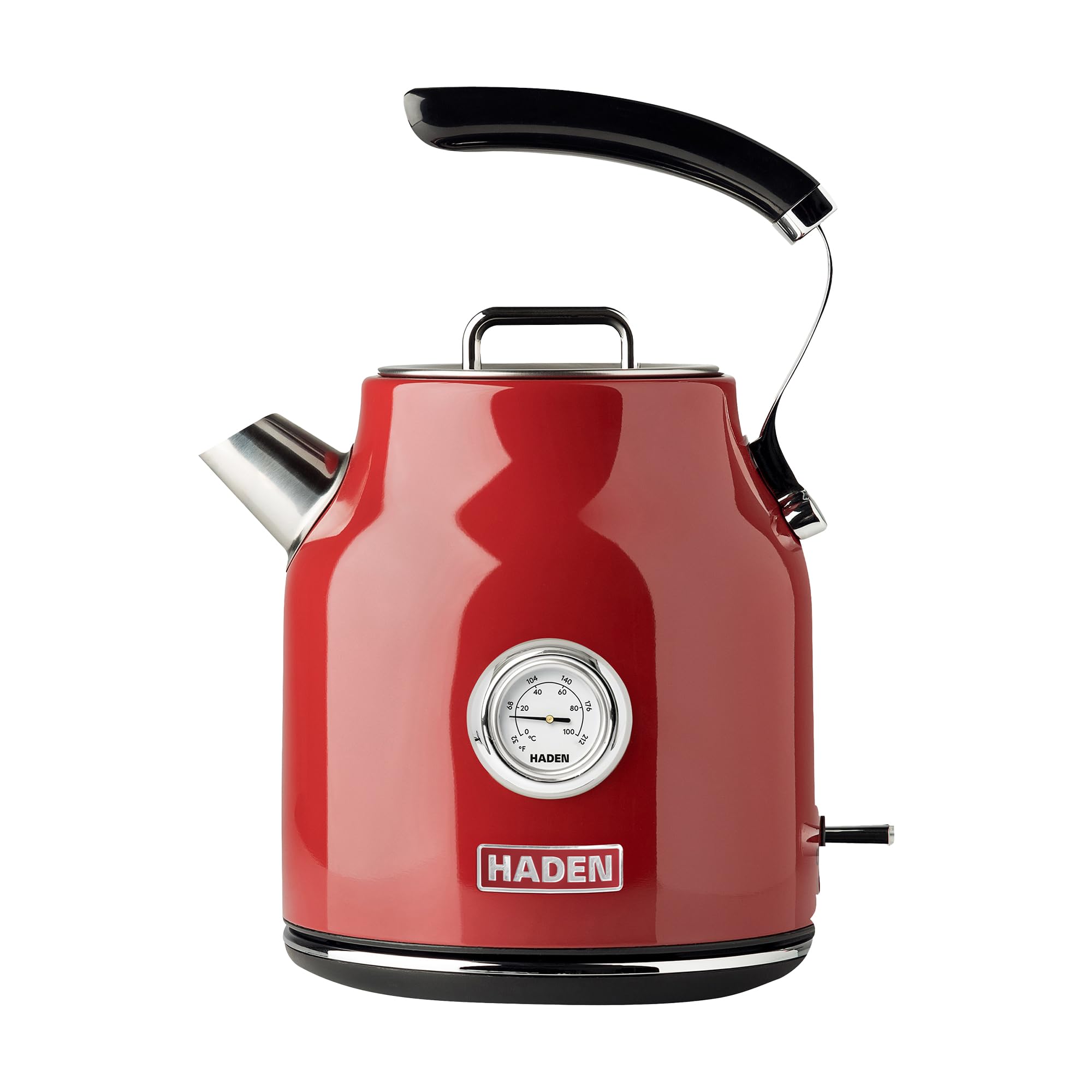 Haden Dorset 1.7 Liter Stainless Steel Electric Kettle, Hot Water Kettle with 360-Degree Base and Auto Shutoff, Rectory Red