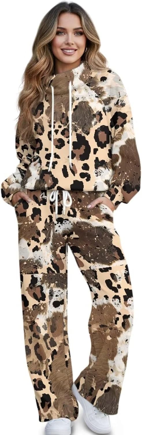 Women Track Suits 2 Piece Set Plus Size Womens Jogger Set with Pockets