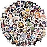 50Pcs Demon-Slayer Anime Stickers,Cartoon Kimetsu no Yaiba Waterproof Decal Pack,Gifts for Party Decorations Laptop Phone Water Bottle(Demon-Slayer)