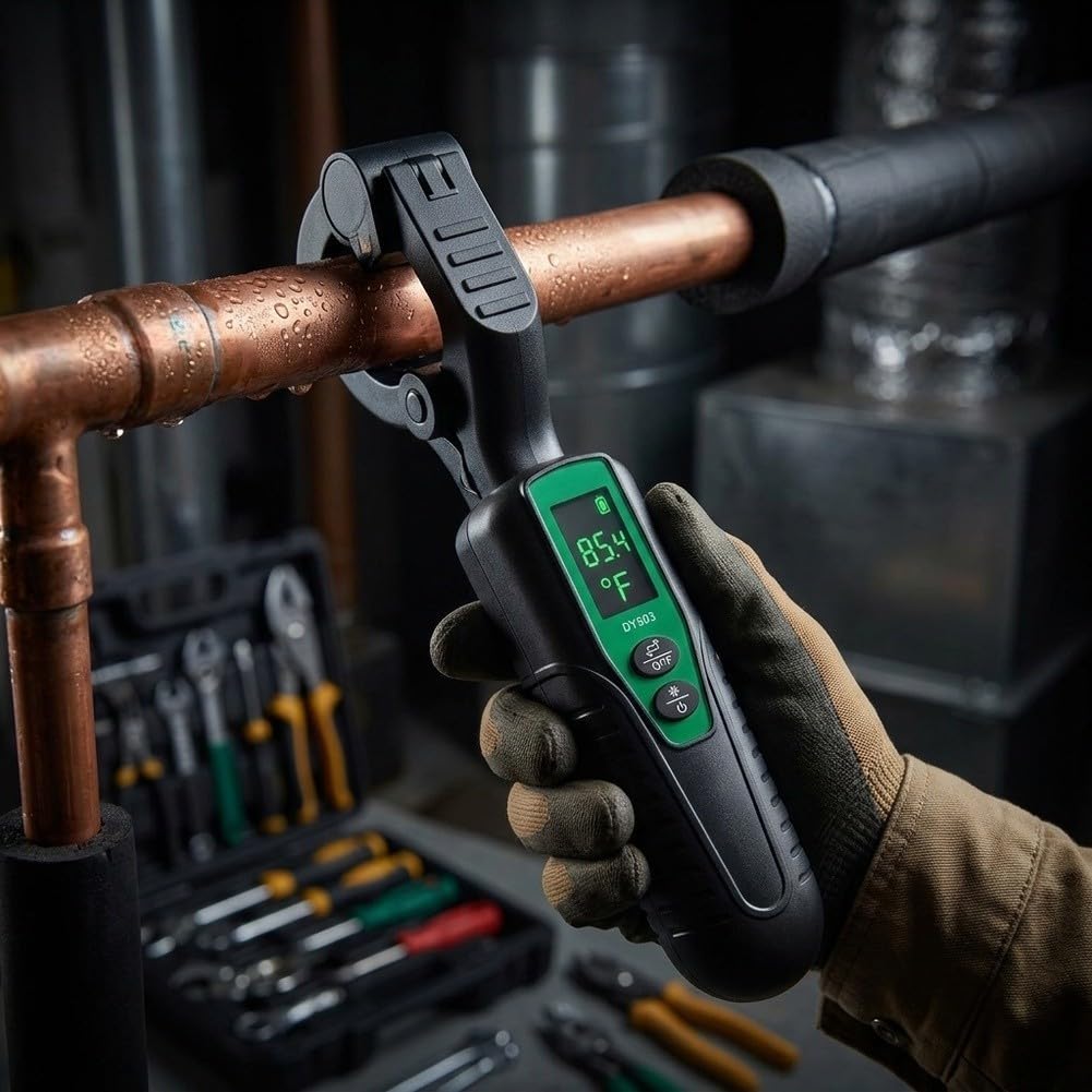 Termometro a Pinza Digitale HVAC Precisione ±0.3°C