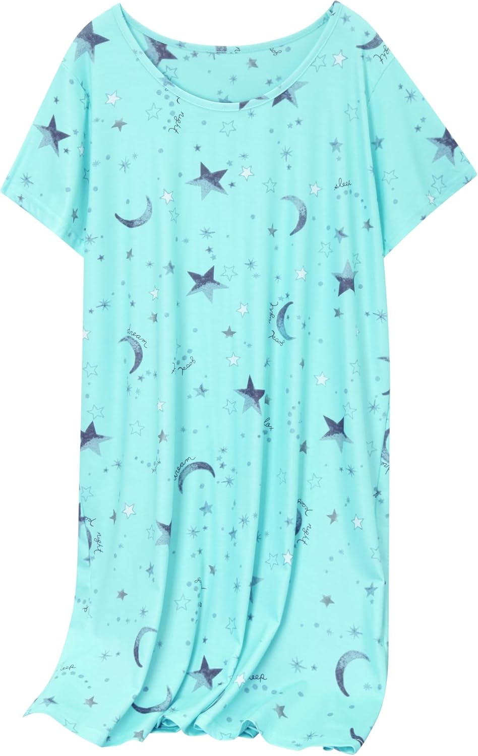 3 Pack Women's Cotton Nightgown Sleepwear Short Sleeve Sleepshirt Casual Print Sleepdress Cotton Sleepwear,S-3XL - Image 4