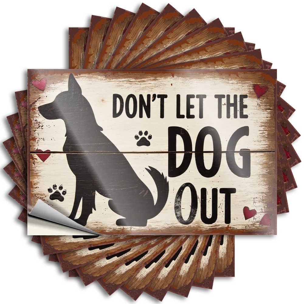 Abipuir - Funny Bumper Stickers Keep Your Dog Within 10 PCS, Funny Christmas Car Decals for Men (12 x 18 cm)