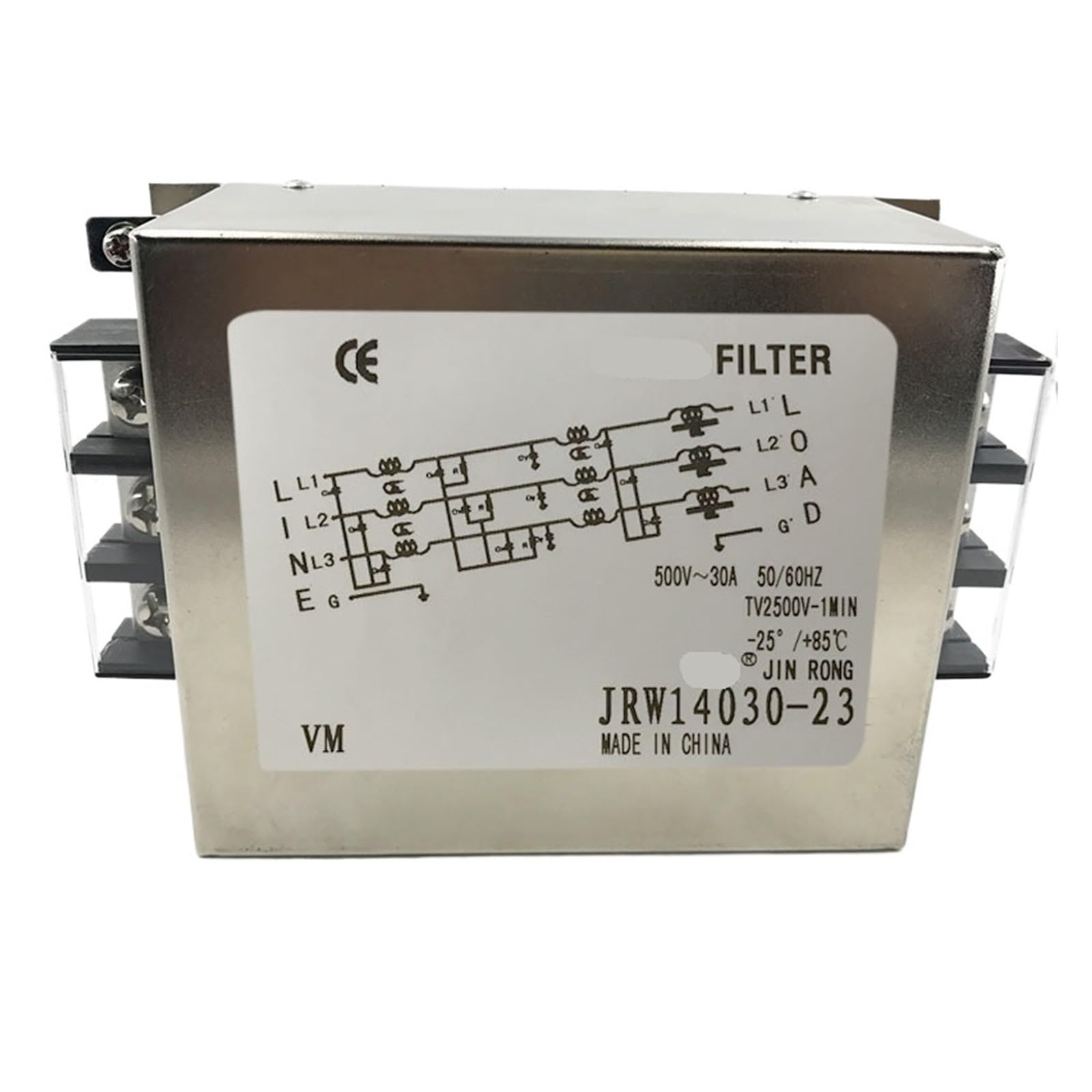 Filtre d'alimentation linéaire AC 380V triphasé 30A résout les interférences électriques
