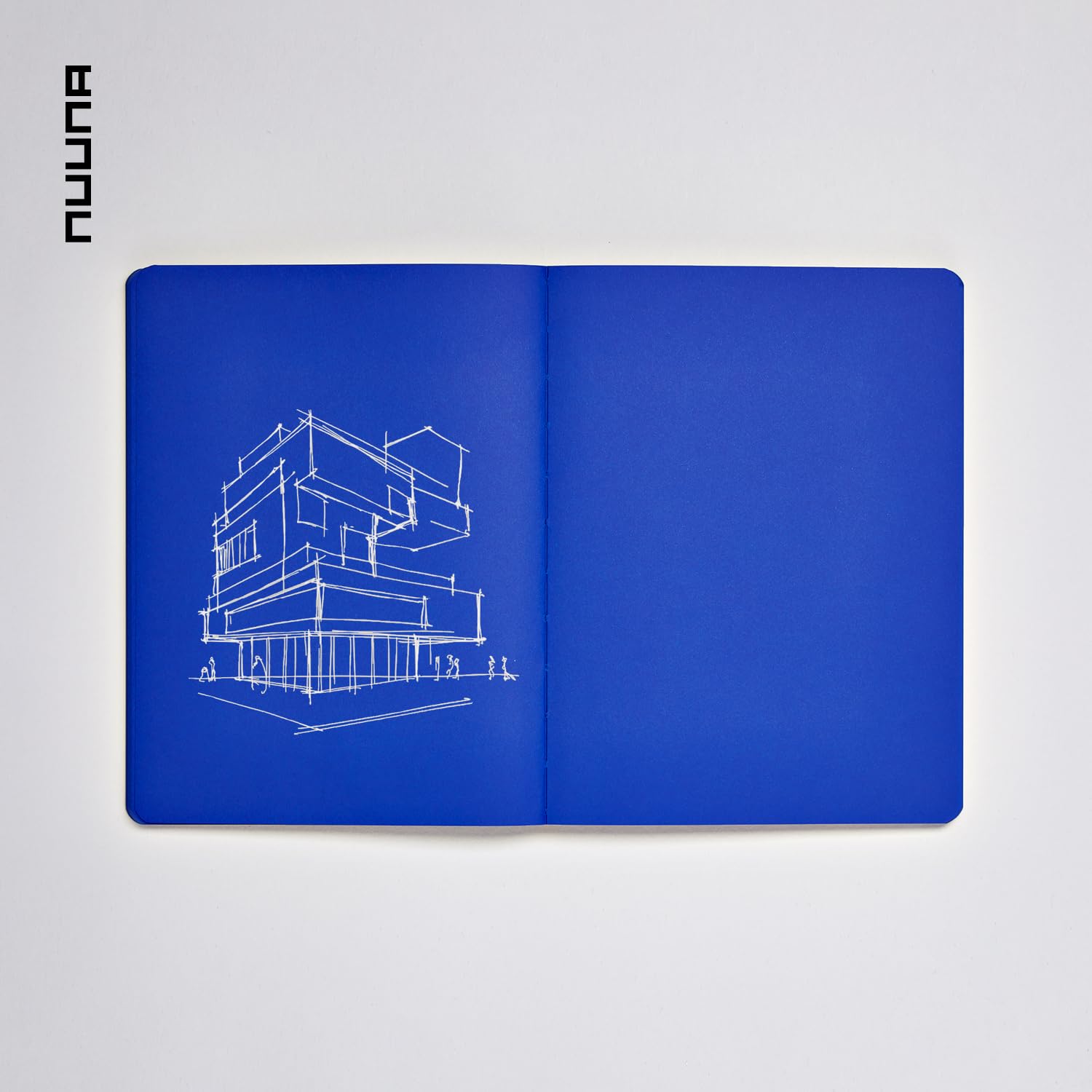 Nuuna Notizbuch A5+ Not White L Light - Blau, Leder blau