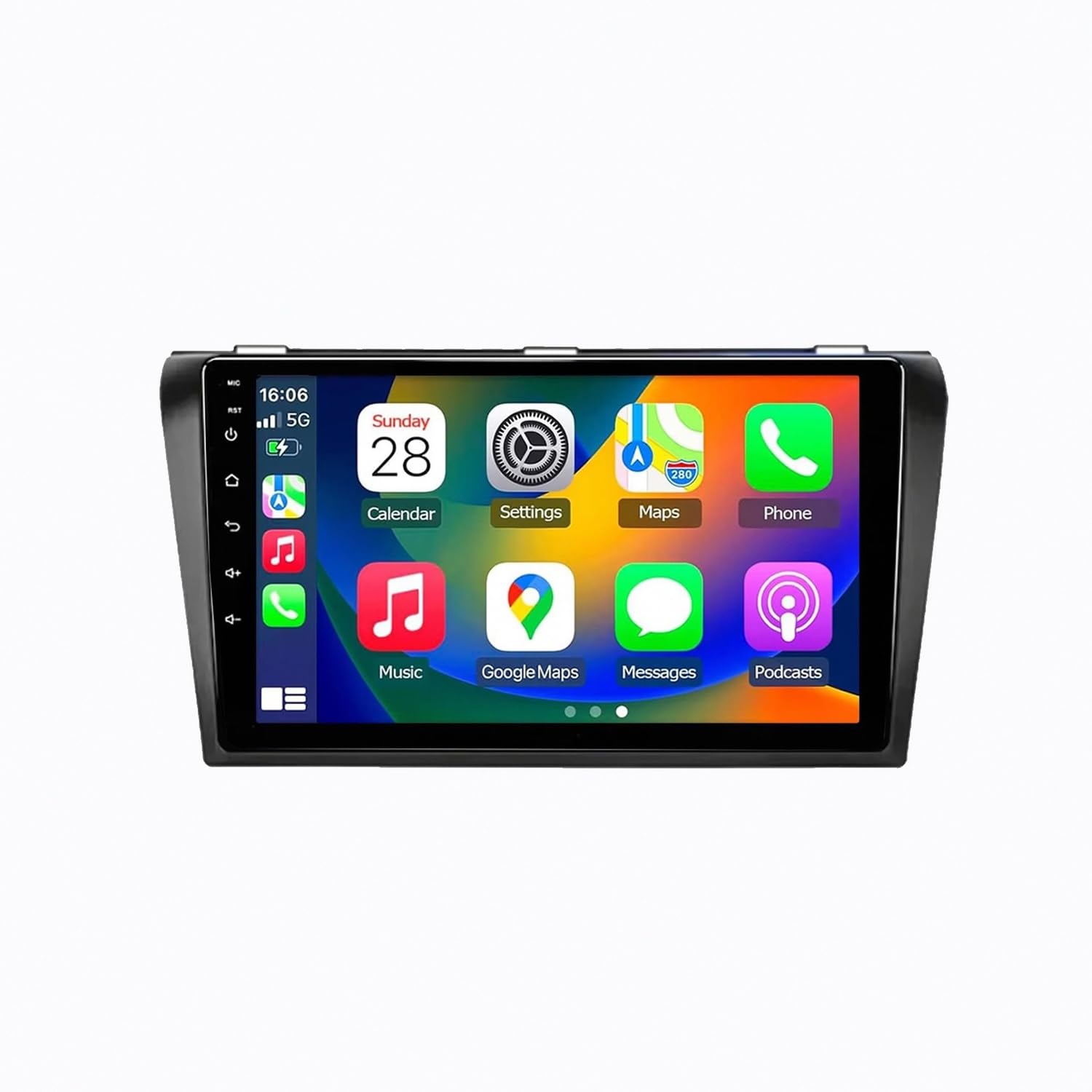 Ekran Carplay Dla Apple Carplay Android Auto dla Mazda 3 2004-2013 Odtwarzacz Wideo Car Play Mirror Link, Siri/Airplay/Aux/Radio, Odtwarzacz Bluetooth, 8 Rdzeń 8G+256G