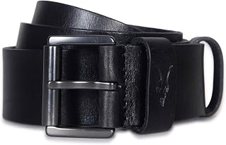 AllSaints Men's 1.5 Inch Distressed Milled Leather Belt