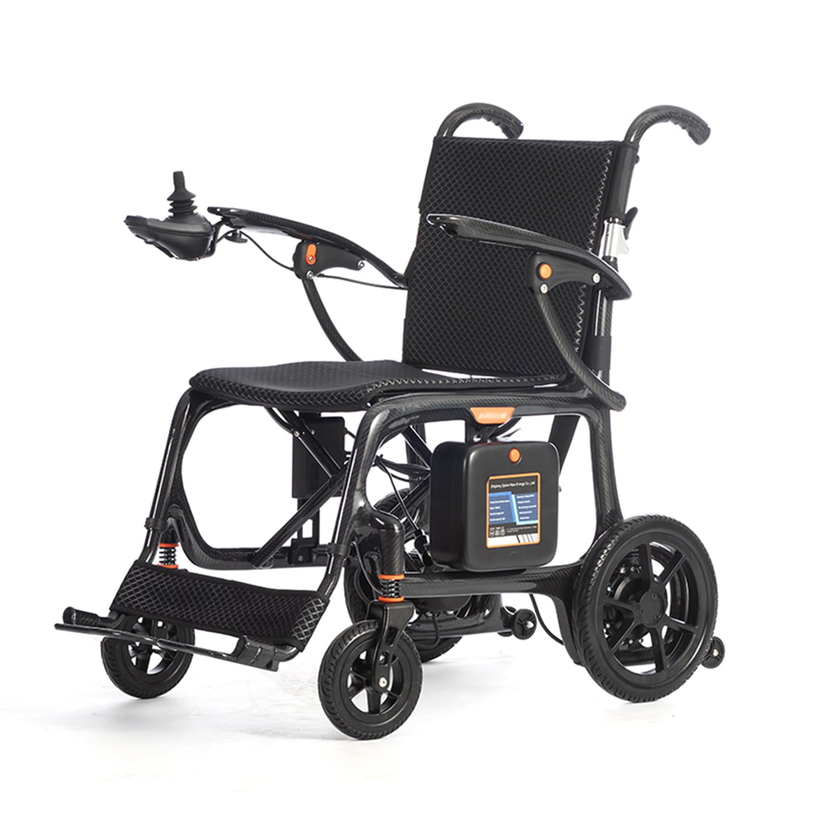 Silla de ruedas eléctrica ultraligera para adultos, estructura de fibra de carbono completa, silla de ruedas eléctrica portátil, plegable, para todo terreno, adecuada para adultos y personas mayores