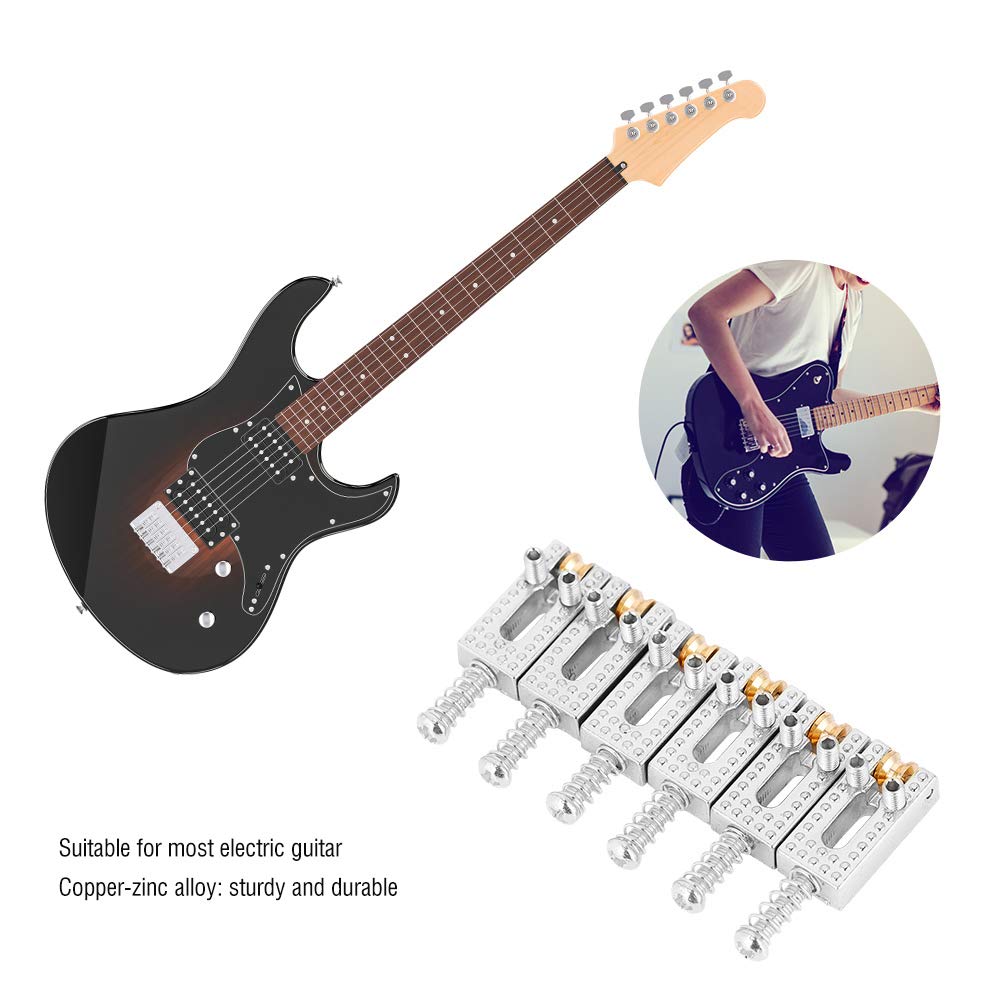 6 pezzi/set selle per ponte individuali per chitarra a 6 corde argento