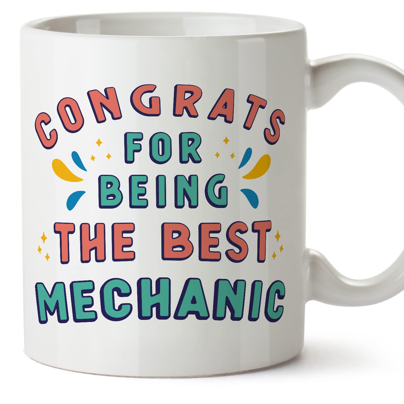 MUGFFINS Mechanic Mug - in English - Congrats for Being The Best - Funny Gift for Colleagues - Ceramic 11oz Mug