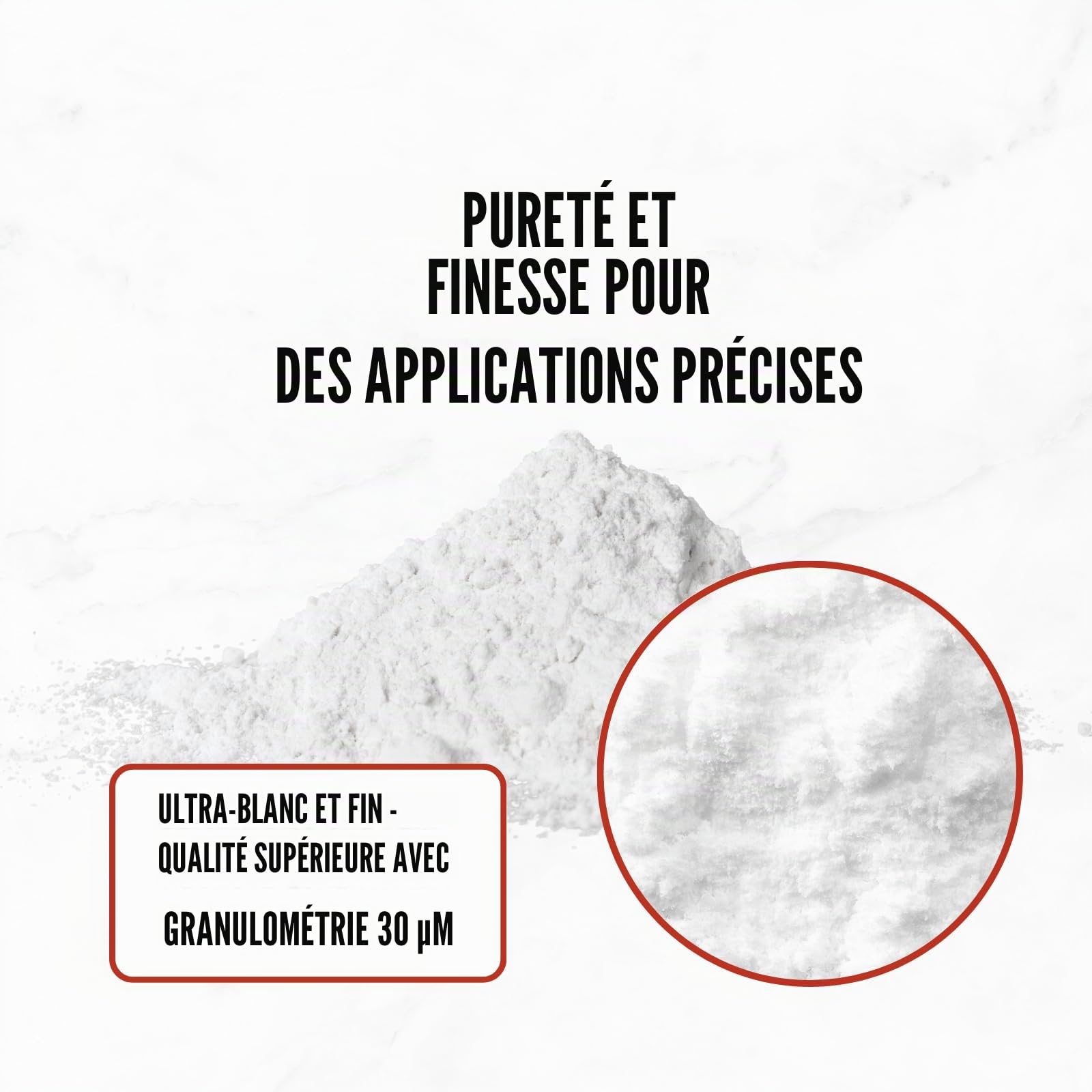 TFC Farine de marbre carbonate de calcium 5 kg – Poudre fine de qualité supérieure pour l'art, l'artisanat et la construction I Respectueux de l'environnement, non toxique, blanc pur, utilisation