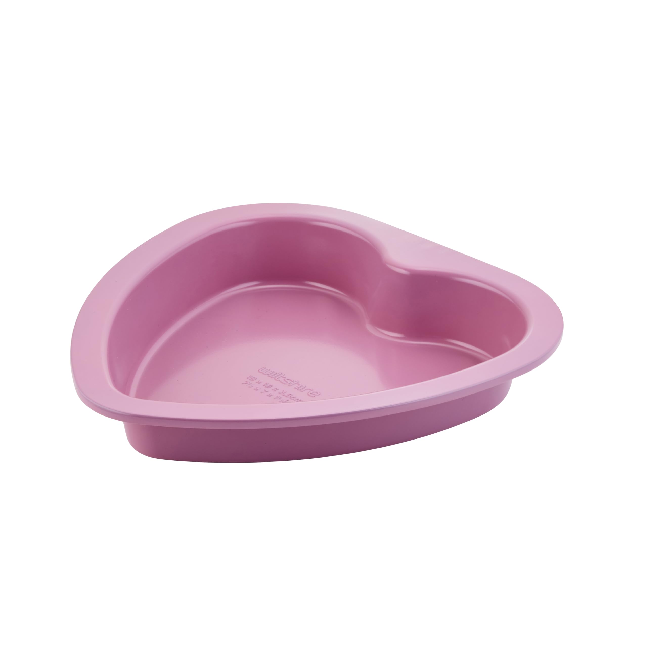 Wiltshire Colour Rush Heart Pan, Chateau Rose, PFOA PTFE Free, Robust Cake Pan, Non-Stick Coating, Coated Baking Pie Tin, Cake Mould, Sheet Steel Bakeware, 23x22.5x3.5cm