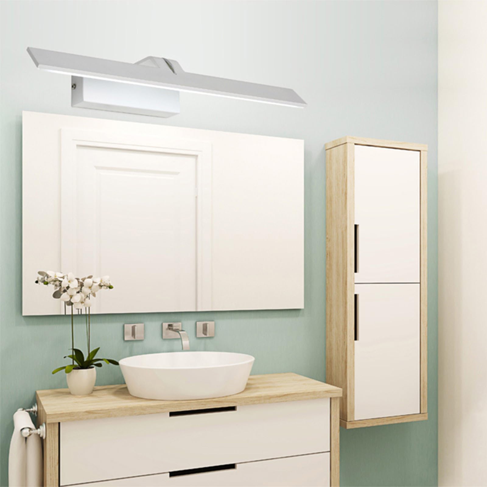 Interior LED Espejo Aplique de Pared Baño Largo Impermeable Blanco Tocador 58cm 8