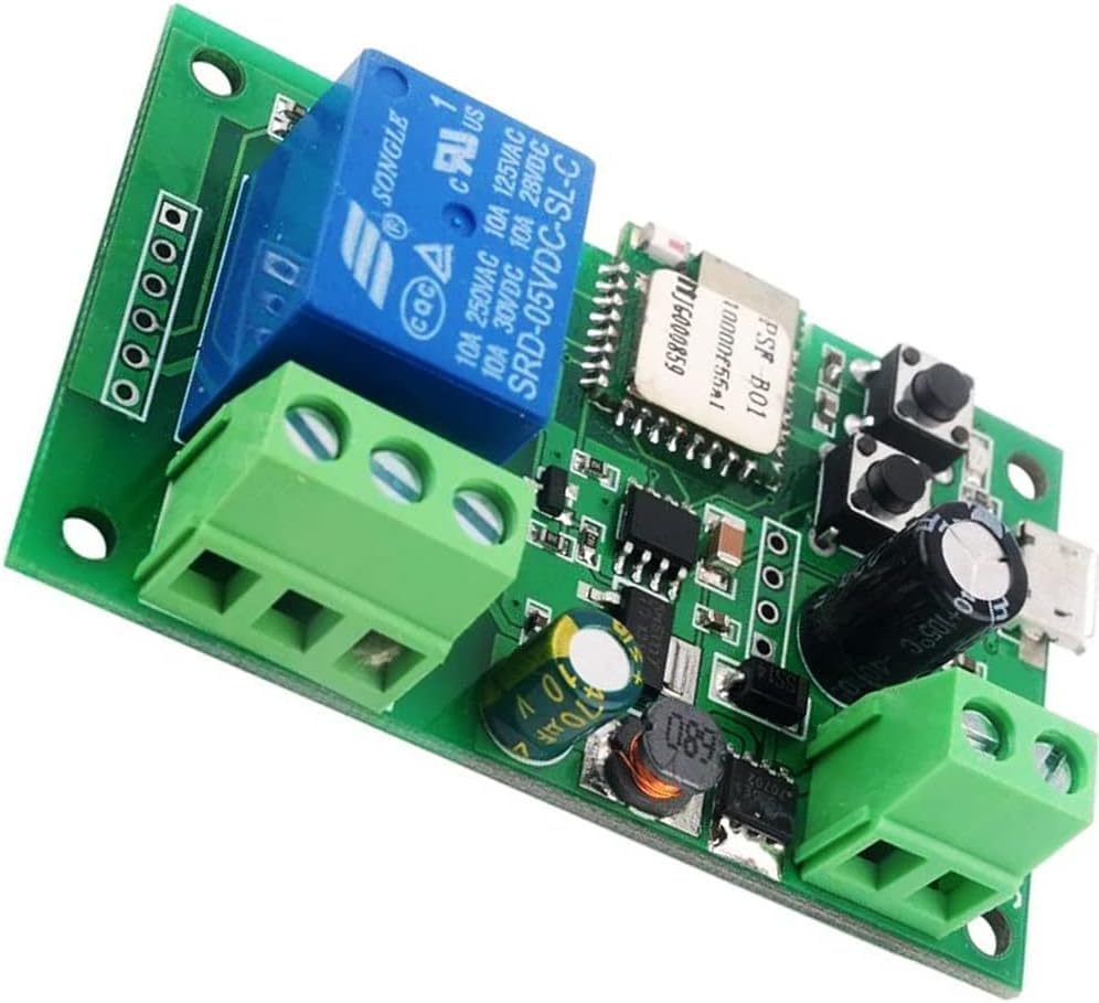 Image of Tuya Smart Home WiFi Remote Door Lock Control Board Module with Timing Function Compatible with Alexa Google Home 433MHz Remote and Tuya App Support DC AC USB Power Input