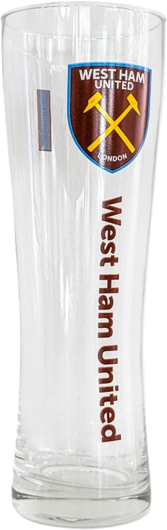 FOCOOfficially Licensed West Ham United FC Football Word Mark Slim Pint Glass