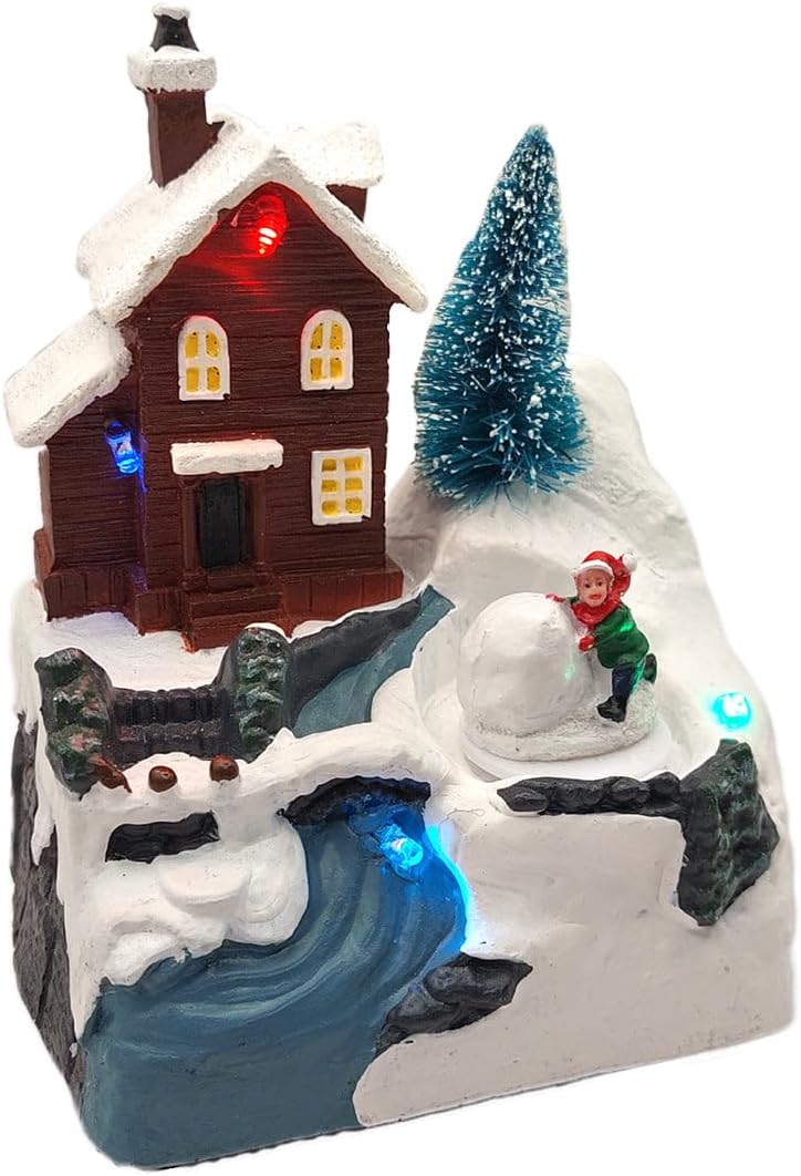 Wizardi Christmas Village - Snowy Hilltop House F07N5-6C