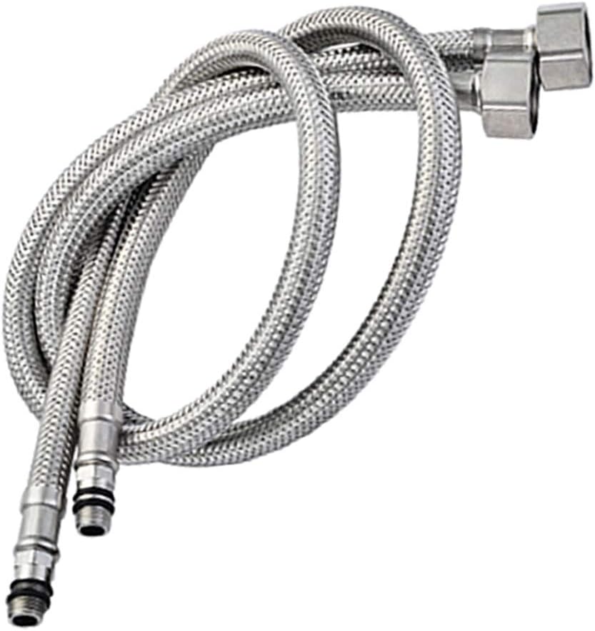 Pack of 2 Kitchen/Basin Monobloc Mixer Tap Connectors Flexi Pipes Tails British Standard Pipe M10 x1/2 Fitting 600mm Long