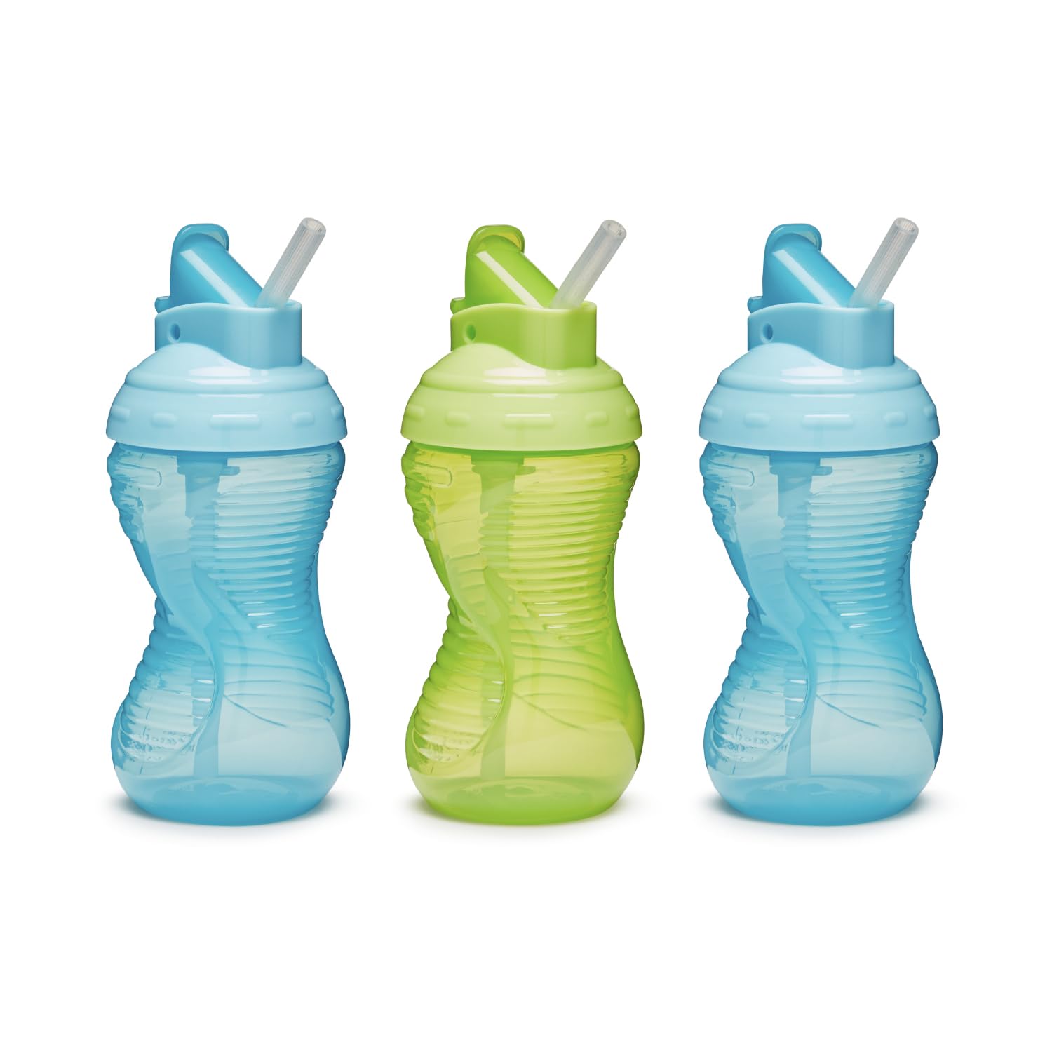 Munchkin Mighty Grip Cups with Straw, Straw Cups, Blue and Green, 296ml - Image 4