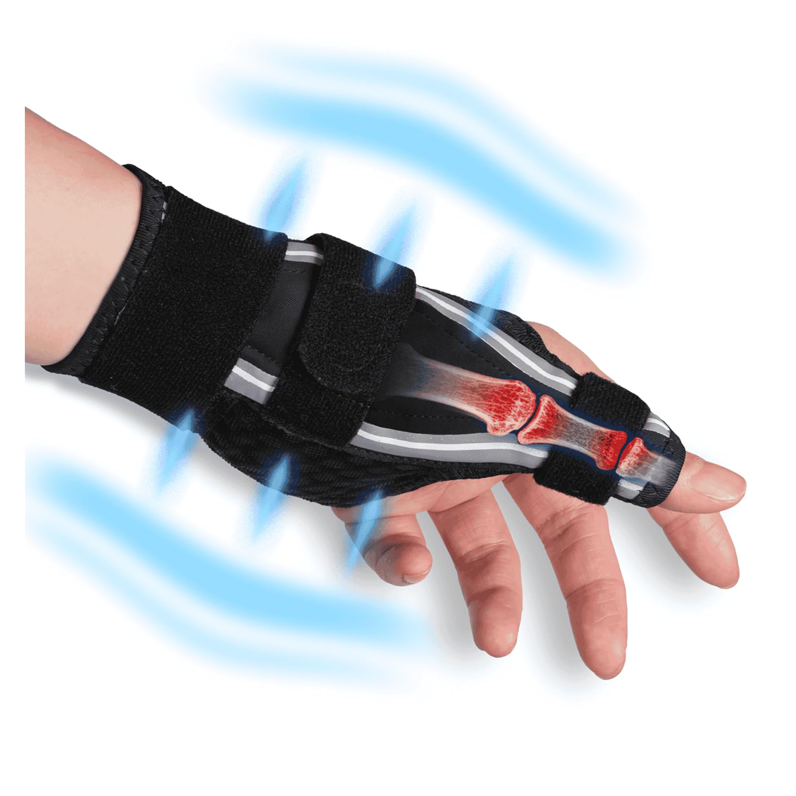 Adjustable Thumb Brace with Triple-Strap System Unisex Breathable Spica Splint for Arthritis De Quervains and Trigger Thumb Relief