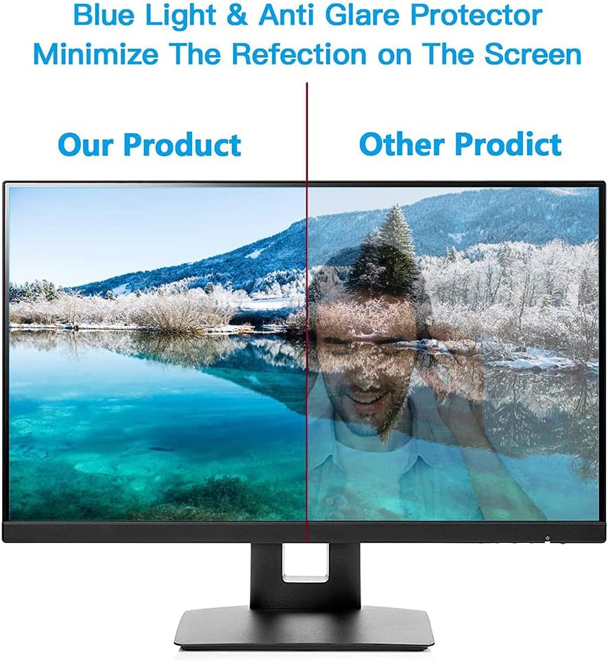 WSHA Scratch Resistant Screen Protector Panel, Blocking up to 100% of Hazardous HEV Blue Light, Reduces Digital Eye Strain, for TV LCD LED Display Screens,39inch(860x485mm)