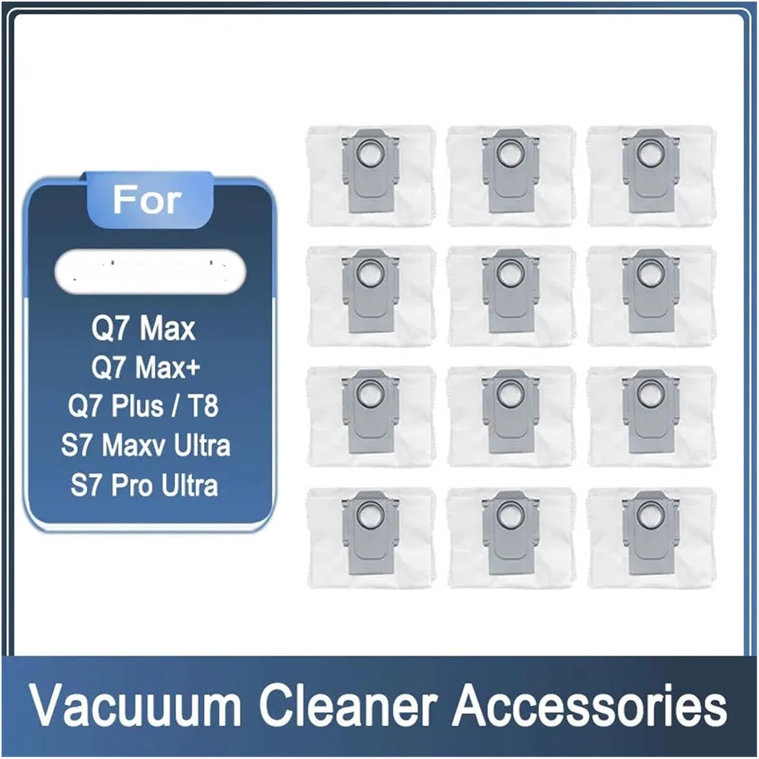 SteFik Dust Bags Compatible for Roborock Q7 Max,Q7 Plus,Q7 Max+,T8,S7 Maxv Ultra,S7 Pro Ultra,Robot Vacuum Cleaner Accessories Spare Parts (Color : 8PCS)