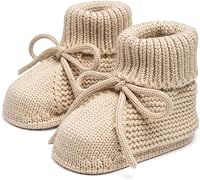 Meckior Hand Crochet Baby Booties Newborn First Walkers Soft Knit Shoes Warm Socks Infant Boy Girl