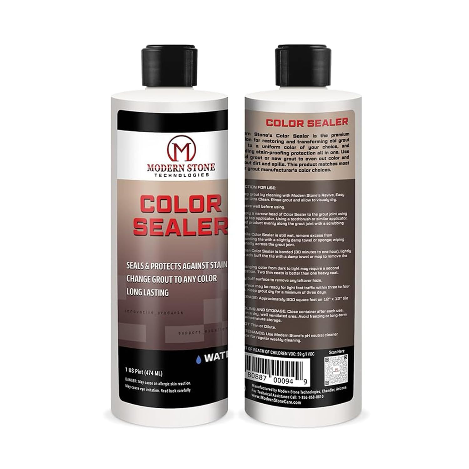 MODERN STONE TECHNOLOGIES® Color Sealer – Matches TEC® Grout Colors- Restores/Changes & Stainproofs Grout Color | Water-Based, Non-Toxic, Easy to Use