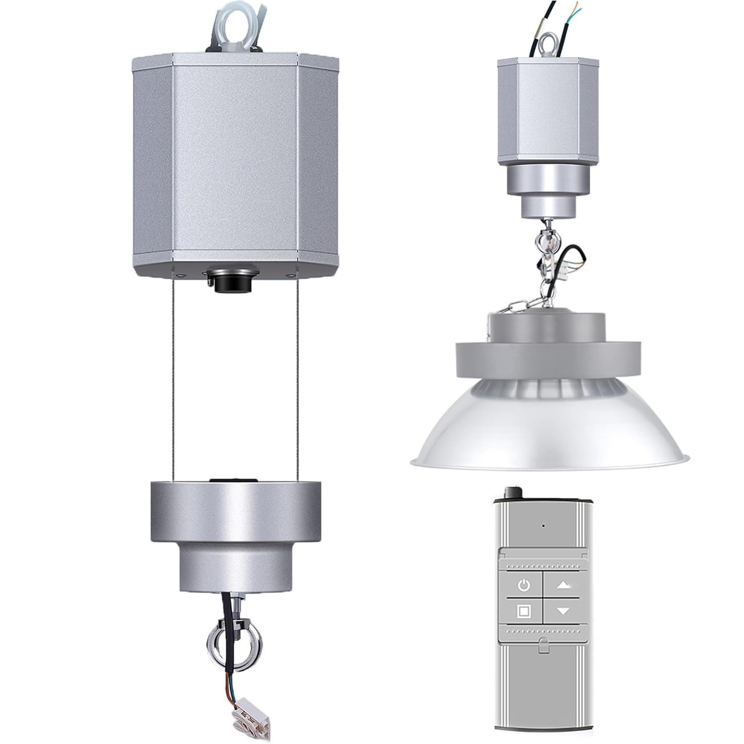 Élévateur de lustre électrique charge 2 à 10 kg avec télécommande sans fil