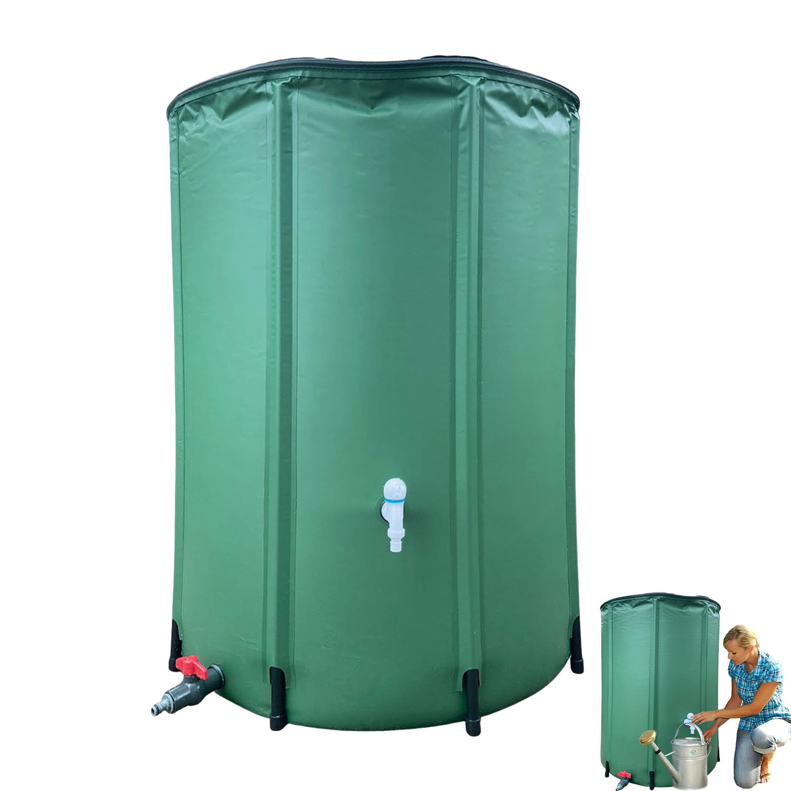 Colector de agua de lluvia, colector de agua de gran capacidad | colector de agua portátil, contenedor de agua de lluvia de jardín, barril colector de agua de lluvia, tanque colector de agua