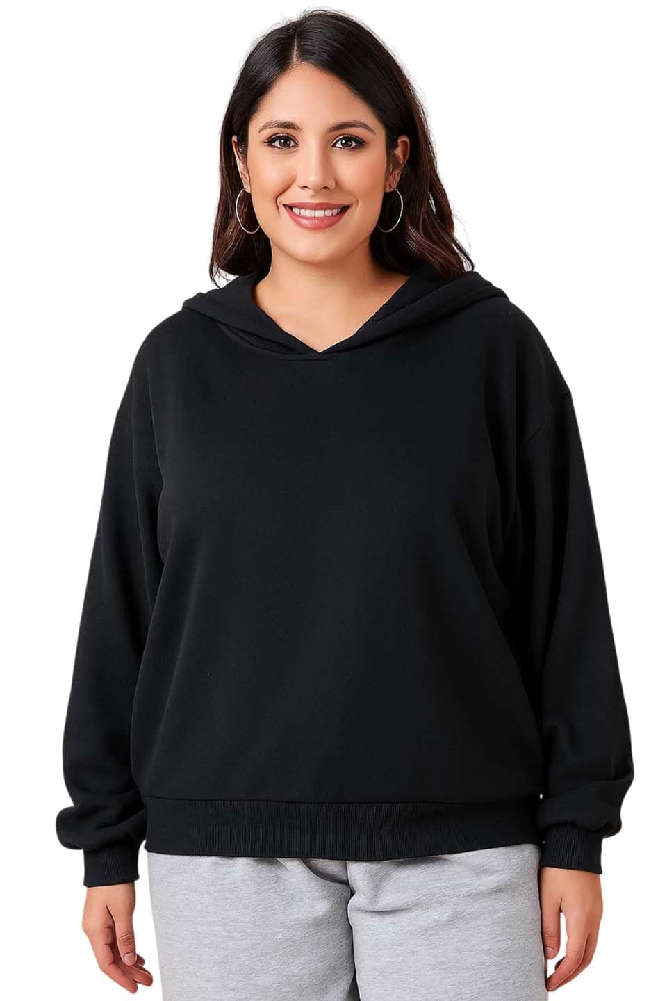 kotty Women's Oversized Sweatshirt for Stylish Comfort and Versatile Layering in Cold Weather with Cozy Warm Fabric-picture-27